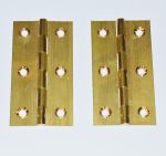 2-1/2" - 63mm Solid Brass Butt Hinges for Cabinets & Cupboards (14625)
